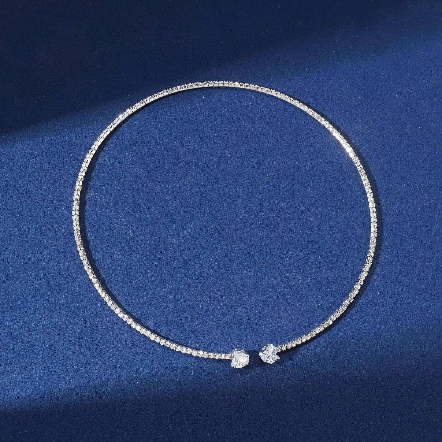 Rhinestone choker necklace